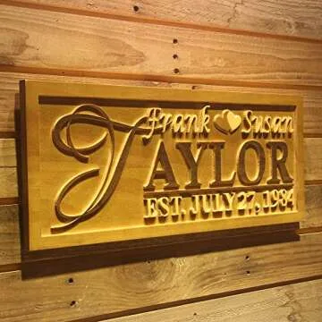 Personalized Last Name Rustic Home Decor Wood Sign