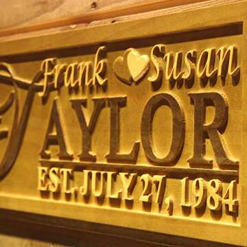 Personalized Last Name Rustic Home Decor Wood Sign