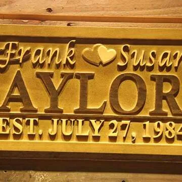 Personalized Last Name Rustic Home Decor Wood Sign