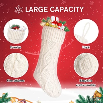 Nelyeqwo Christmas Stockings Set of 4 Large with Tags