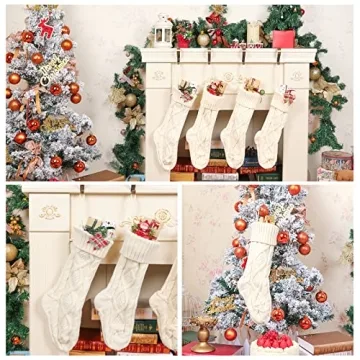 Nelyeqwo Christmas Stockings Set of 4 Large with Tags