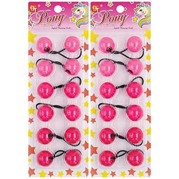 Beauty Town 12 Count Hair Ties for Girls Ages 1-12