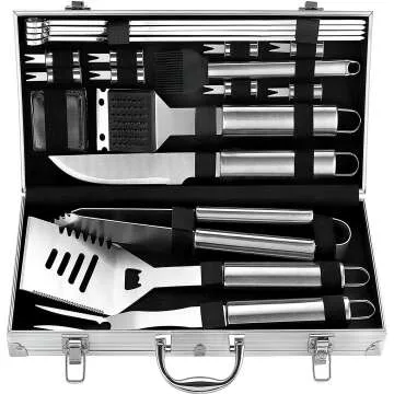 20pc Grill Accessories Kit - Best BBQ Gift Set!