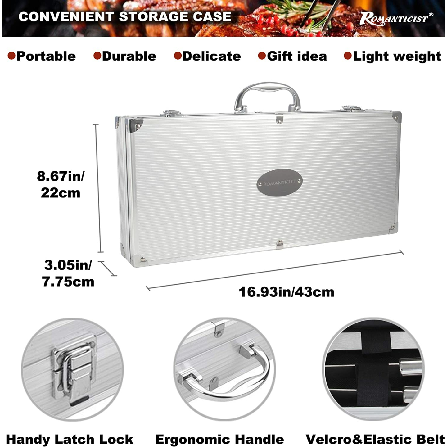 20pc Grill Accessories Kit - Best BBQ Gift Set!