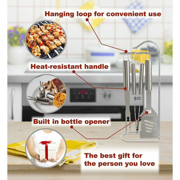 20pc Grill Accessories Kit - Best BBQ Gift Set!