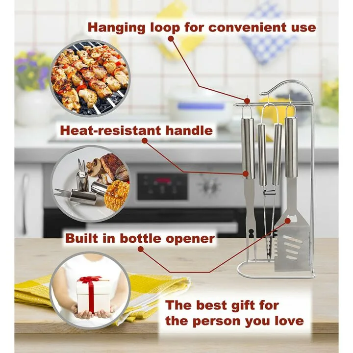 20pc Grill Accessories Kit - Best BBQ Gift Set!