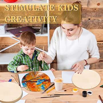 12 Inch Wood Circles for Crafts, 10Pcs Unfinished Wood Rounds for Cricut Projects, Burning, Painting, Door Hanger, DIY St. Patrick's Day Crafts Home Decor(10PCS)