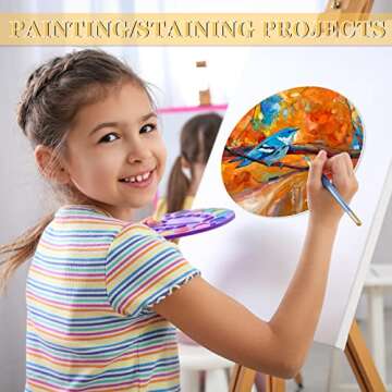 12 Inch Wood Circles for Crafts, 10Pcs Unfinished Wood Rounds for Cricut Projects, Burning, Painting, Door Hanger, DIY St. Patrick's Day Crafts Home Decor(10PCS)