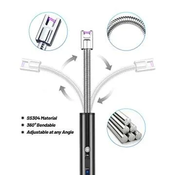 AJIJING Candle Lighter USB Rechargeable with Flexible Neck
