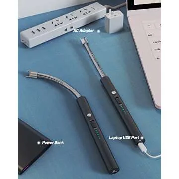AJIJING Candle Lighter USB Rechargeable with Flexible Neck