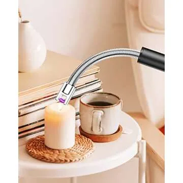 AJIJING Candle Lighter USB Rechargeable with Flexible Neck