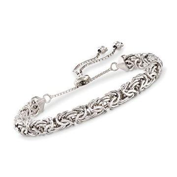 Ross-Simons Sterling Silver Byzantine Bolo Bracelet with Adjustable Fit