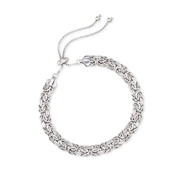 Ross-Simons Sterling Silver Byzantine Bracelet Adjustable Fit