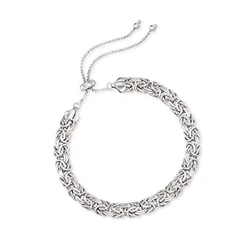 Ross-Simons Sterling Silver Byzantine Bracelet Adjustable Fit