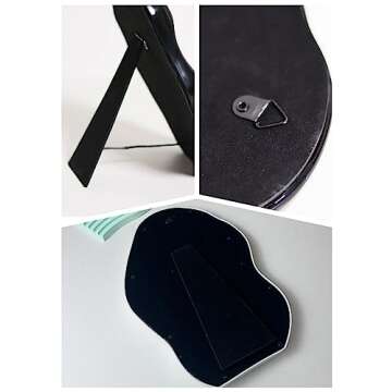 schonee Black Tabletop Makeup Mirror for Beauty and Decor