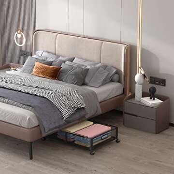 Under Bed Storage Containers, Under Bed Shoe Storage With Wheels, Foldable Bedroom Storage Organizat...