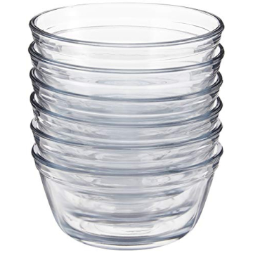 Anchor Hocking Glass Mixing Bowls - Set of 6, 1 Quart, Clear - Perfect for Food Prep!