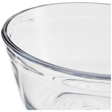 Glass Mixing Bowls Set of 6 - 1 Quart Clear Bowls