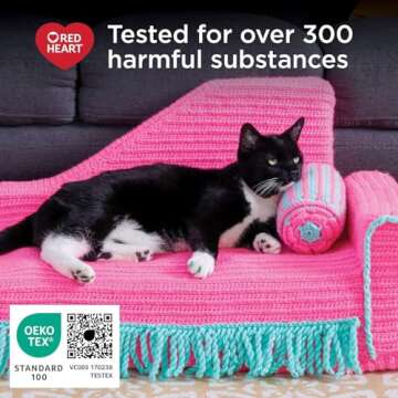 Red Heart Super Saver Black Yarn - 3 Pack of 198g/7oz - Acrylic - 4 Medium (Worsted) - 364 Yards - Knitting/Crochet