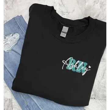 IZI POD Personalized Embroidered Nurse Sweatshirt, Women Nurse Sweatshirt, Embroidered Sweatshirt fo...