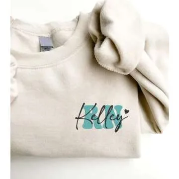 IZI POD Personalized Embroidered Nurse Sweatshirt, Women Nurse Sweatshirt, Embroidered Sweatshirt for Nurse, Gift for Nurse Graduation, Nurse Crewneck Sweatshirt ST2