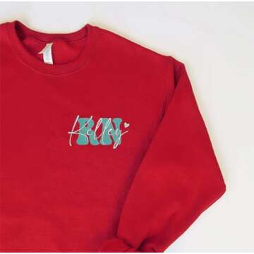 IZI POD Personalized Embroidered Nurse Sweatshirt, Women Nurse Sweatshirt, Embroidered Sweatshirt for Nurse, Gift for Nurse Graduation, Nurse Crewneck Sweatshirt ST2