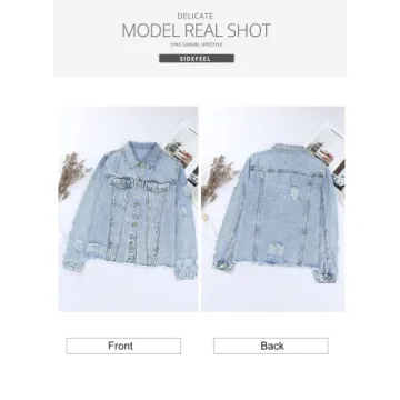 Chic Lightweight Distressed Denim Jacket for Women