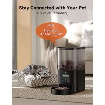 Olelica Automatic Pet Feeder with Programmable Meals and Voice