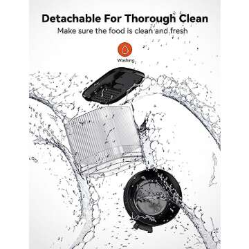 Olelica Automatic Cat Food Dispenser,Automatic Dog Feeder 5L Programmable Control 1-6 Meals Per Day,Automatic Pet Feeder for Cats and Dogs,10s Voice Recorder & Dual Power Supply