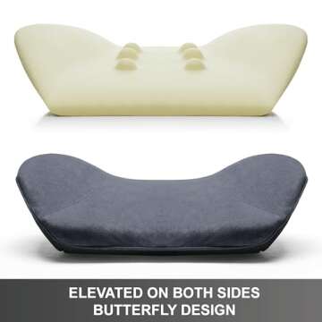 WENNEBIRD Model Q Lumbar Support Pillow - Patented Ergonomic Back Support for Lower Back Pain Relief for Office Chair, Car, Sofa, Plane, Couch, Recliner