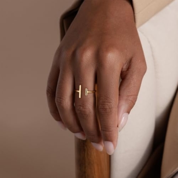 14K Gold Plated Adjustable Infinity Rings for Women