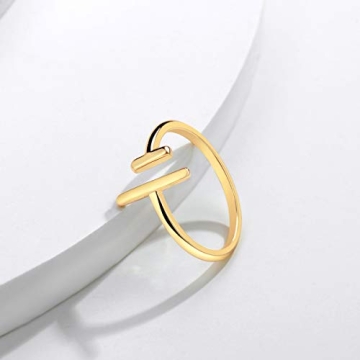 14K Gold Plated Adjustable Infinity Rings for Women