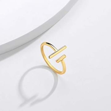 14K Gold Plated Adjustable Infinity Rings for Women