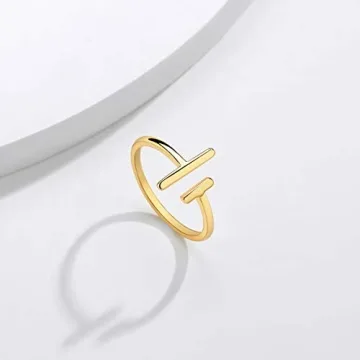 14K Gold Plated Adjustable Infinity Rings for Women