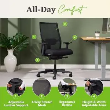 HON Ignition 2.0 Ergonomic Office Chair for Comfort