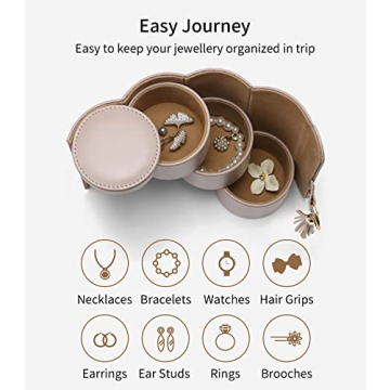 Vlando Travel Jewelry Box for Women - Organizable & Stylish
