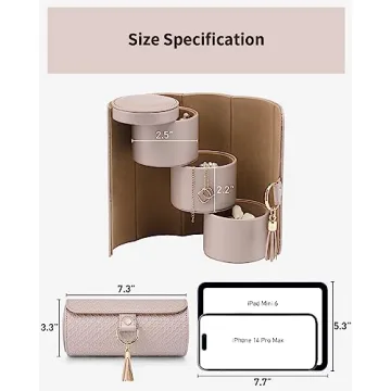 Vlando Travel Jewelry Box for Women - Organizable & Stylish