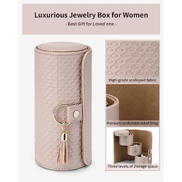 Vlando Travel Jewelry Box for Women - Organizable & Stylish