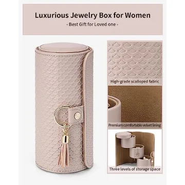 Vlando Travel Jewelry Box for Women - Organizable & Stylish