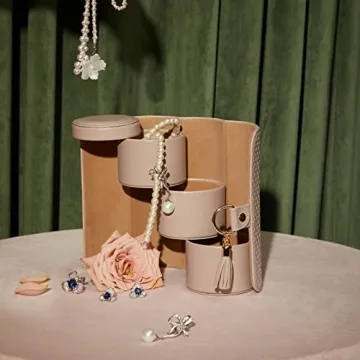 Vlando Travel Jewelry Box for Women - Organizable & Stylish