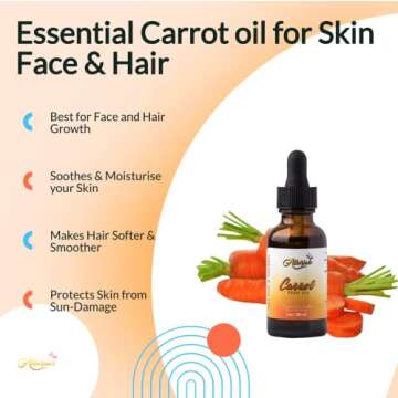 Allurials Carrot Seed Oil – 100% Pure & Organic, Unrefined, Cold Pressed, All Natural, aceite de z...