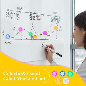 45 Pieces Whiteboard Magnets Round Refrigerator Magnets Dry Board Mini Fridge Teacher Supplies for Home Offices(3 cm,5 Colors)