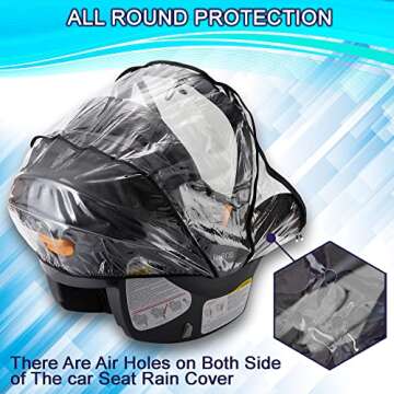 Baby & Beyond Car Seat Rain Cover with Quick Access Zipper