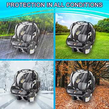 Baby & Beyond Car Seat Rain Cover with Quick Access Zipper