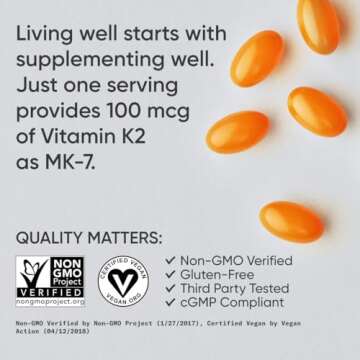 Sports Research Vitamin K2 MK7 with Coconut Oil 120 Softgels