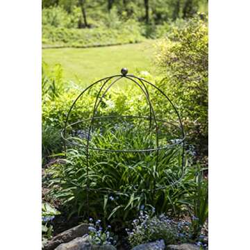 Gardener's Supply Company Jardin Bird Cage Plant Support | Large Sturdy Grow-Through Steel Flower Trellis and Garden Decor | Best to Support Peonies, Baptisia, Sedum & Other Perennials - 26" H