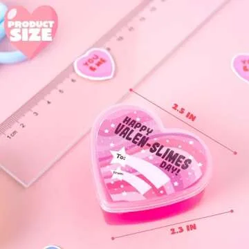 JOYIN 30 PCS Clear Slime Hearts for Kids Classroom Exchange Prizes, Party Favors, Gift Exchange