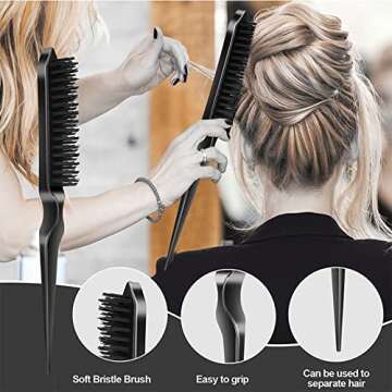 SWEET VIEW Hair Styling Set - 4 Versatile Brushes and Combs