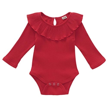 SANMIO Toddler Baby Girl Clothes Fall Sets, Newborn Ruffle Romper Jumpsuit Tops Floral + Halen Pants...