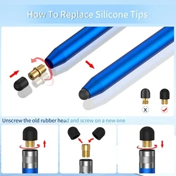 Universal Stylus Pens 5-Pack Precision Tips Touch Screens